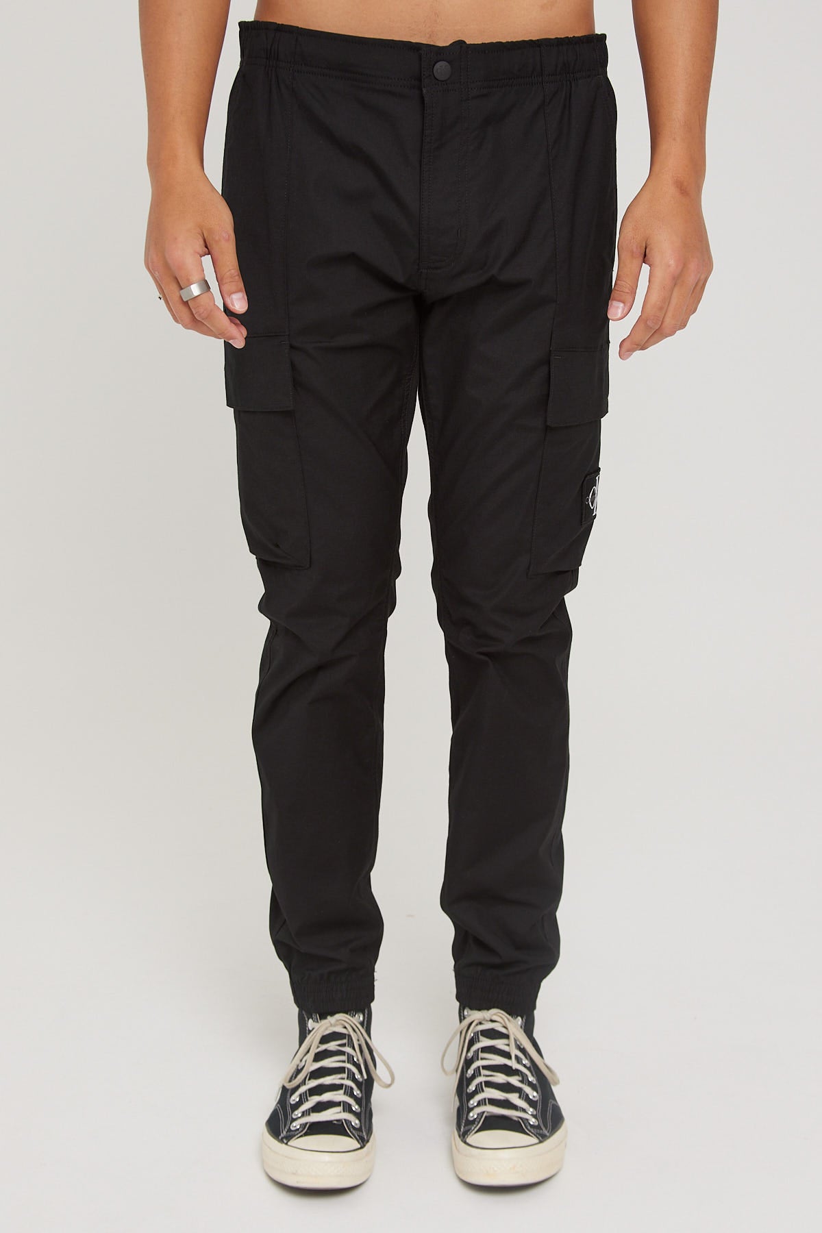 Calvin Klein Skinny Washed Cargo Pant CK Black