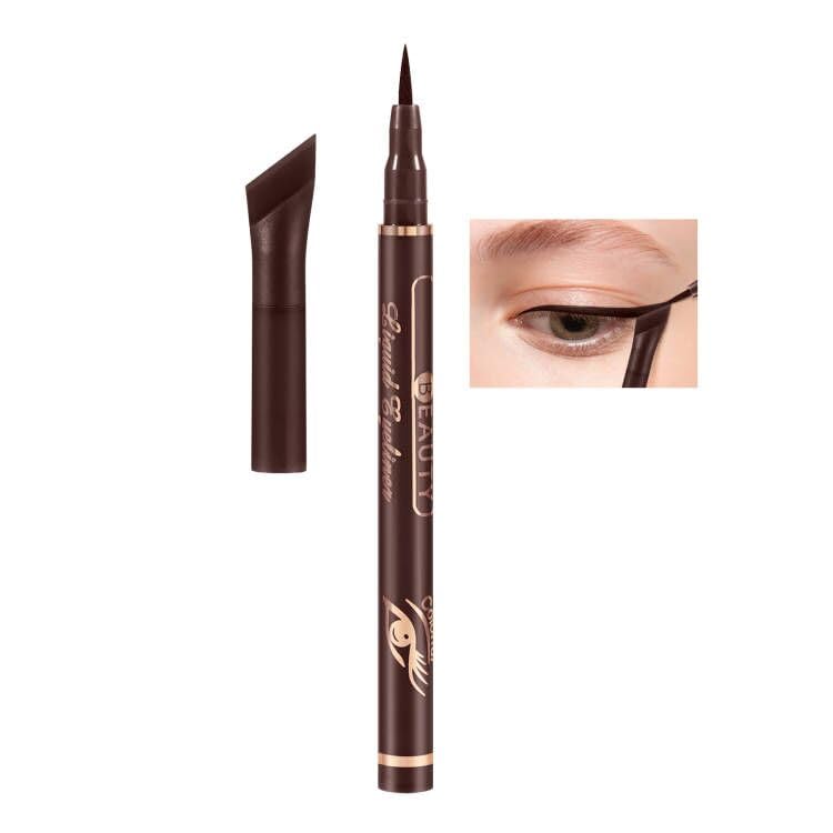 Boobeen Liquid Eyeliner Wing Stencil Eyeliner Pencil, Matte Colored Eyeliner Pen Waterproof, Smudge Proof Eye Liner for Cat Eye Makeup, Micro Easy Precision