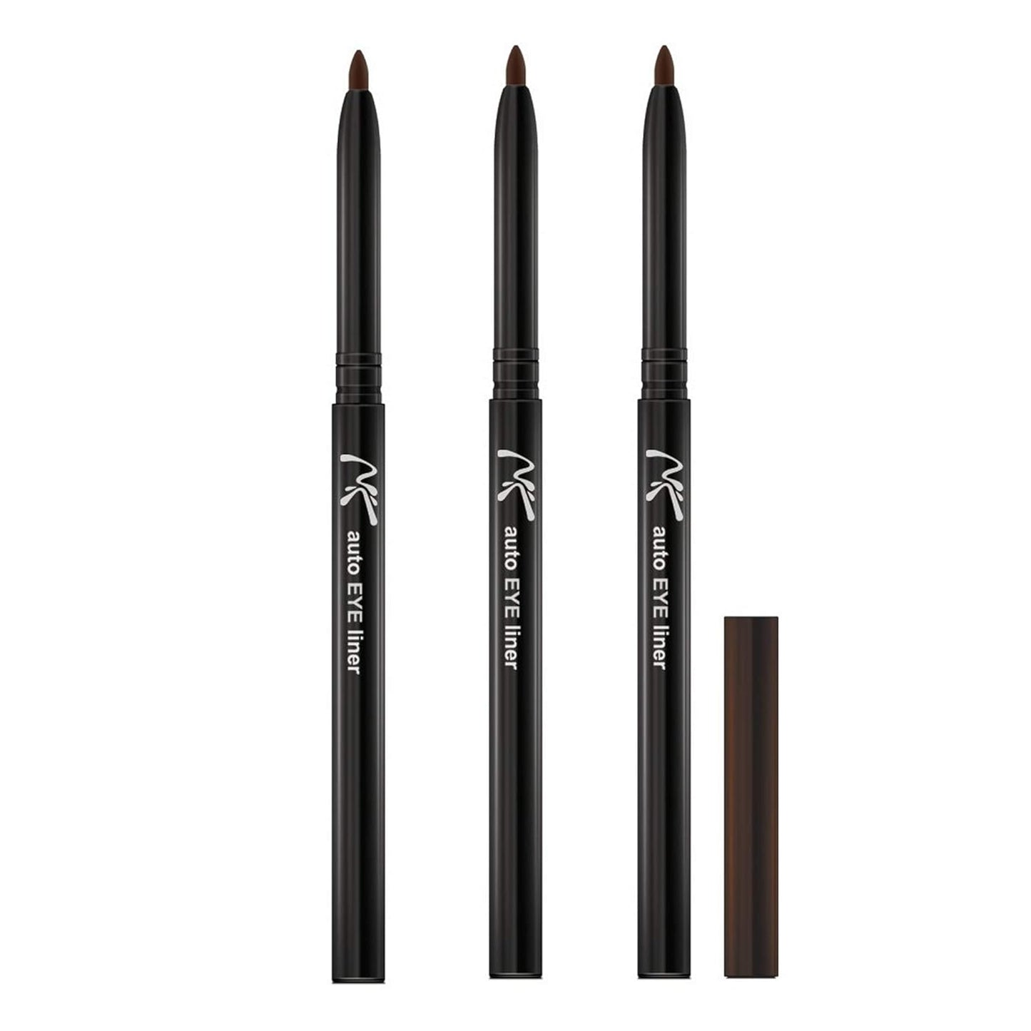 (3 Pack) NICKA K Auto Eye Pencil AA02 Dark Brown