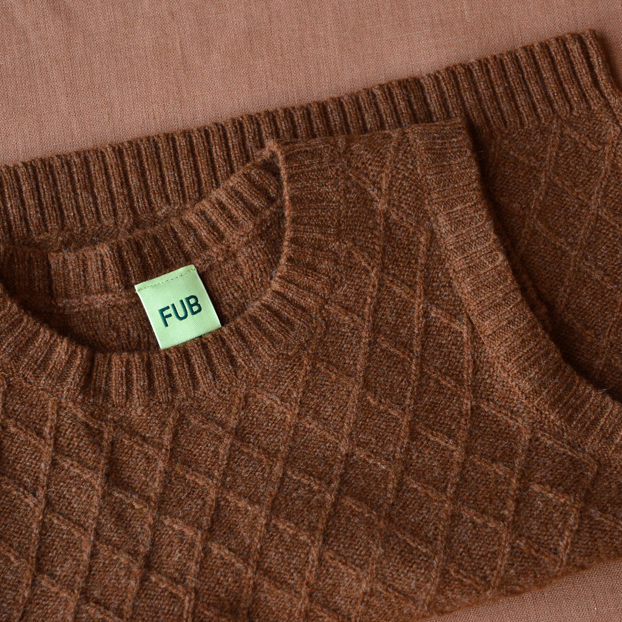 Diamond Knit Vest - 100% Lambswool - Amber (2-9y)