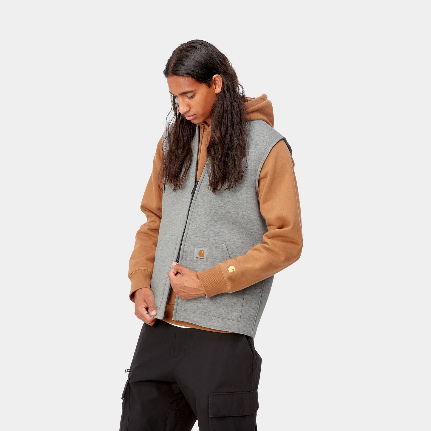 Carhartt WIP Mens Car-lux Vest - Grey Heather