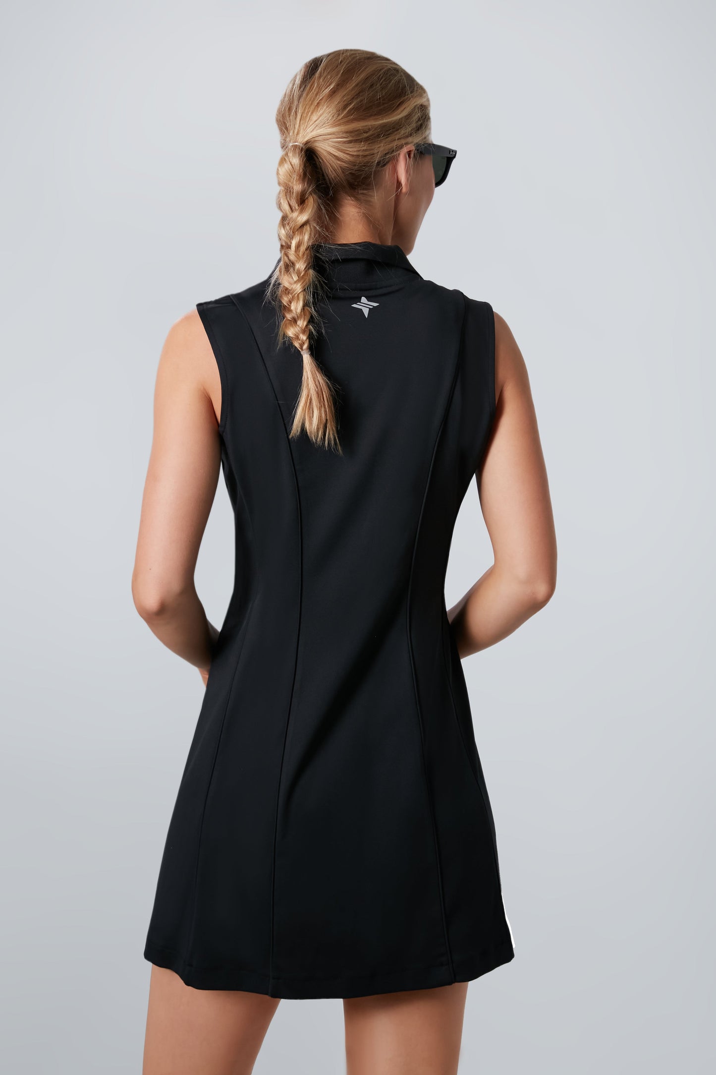 Black Roxana Half Zip Golf Dress