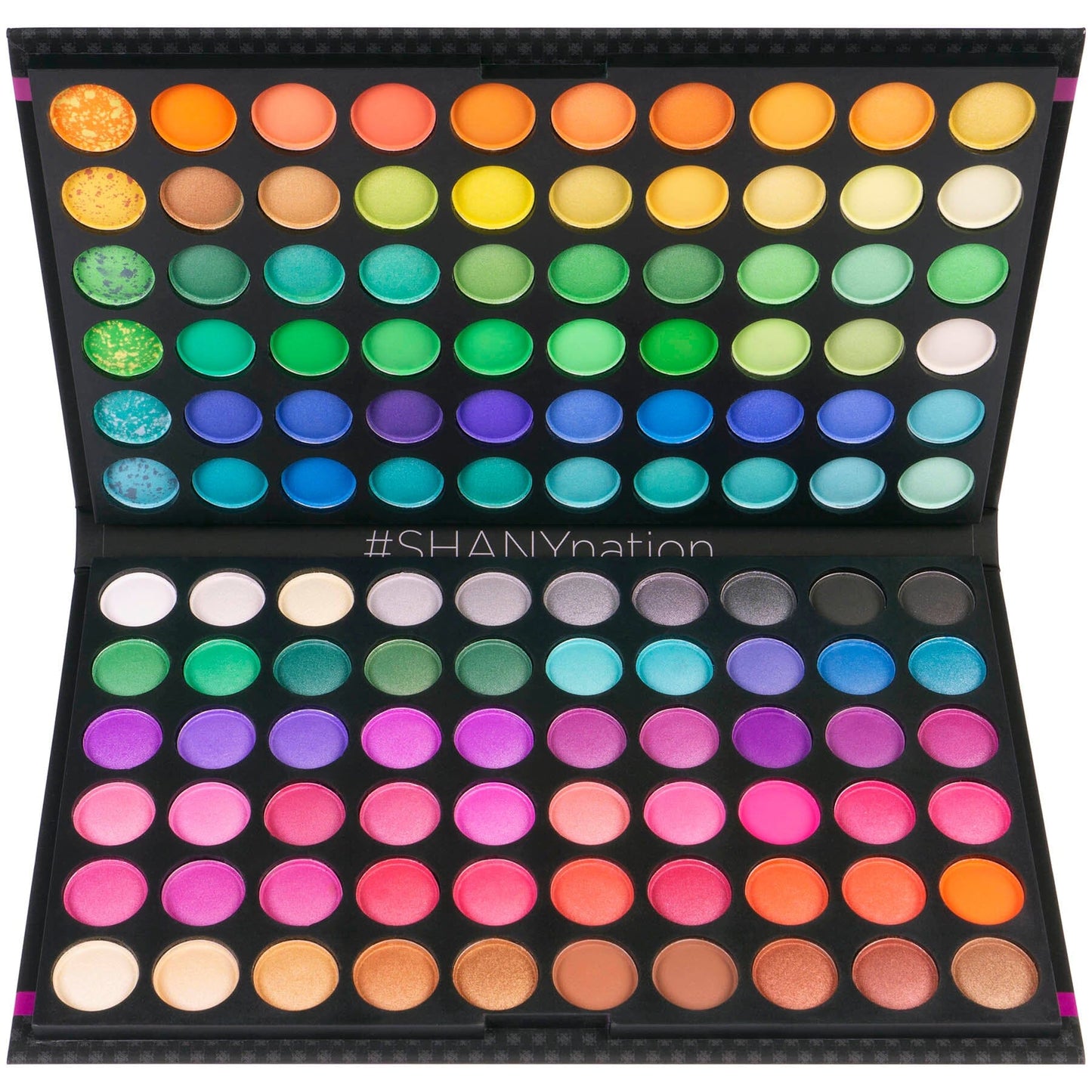 SHANY Highly Pigmented Eye Makeup Palette, 120 Matte Shimmer Metallic Eyeshadow Pallet with Long Lasting and Blendable Natural Colors - Classic Neon - SHOP - EYE SHADOW SETS - ITEM# SHANY120