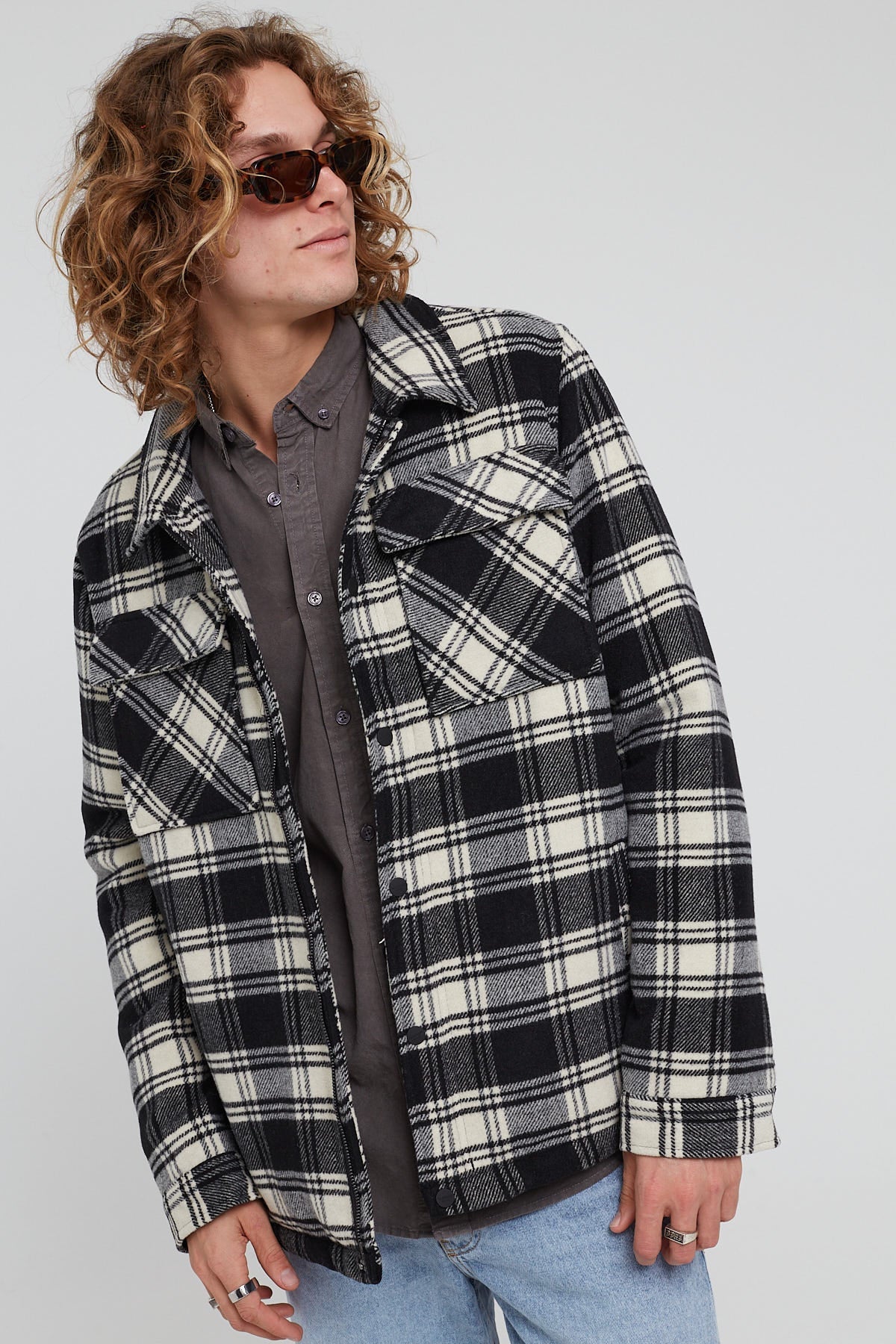 Academy Brand Idaho Jacket Black & White Check
