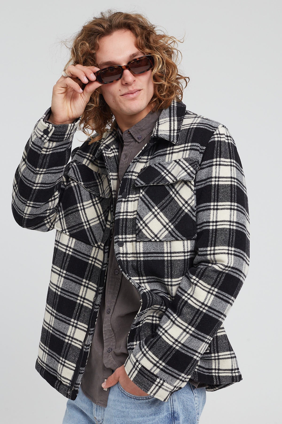 Academy Brand Idaho Jacket Black & White Check