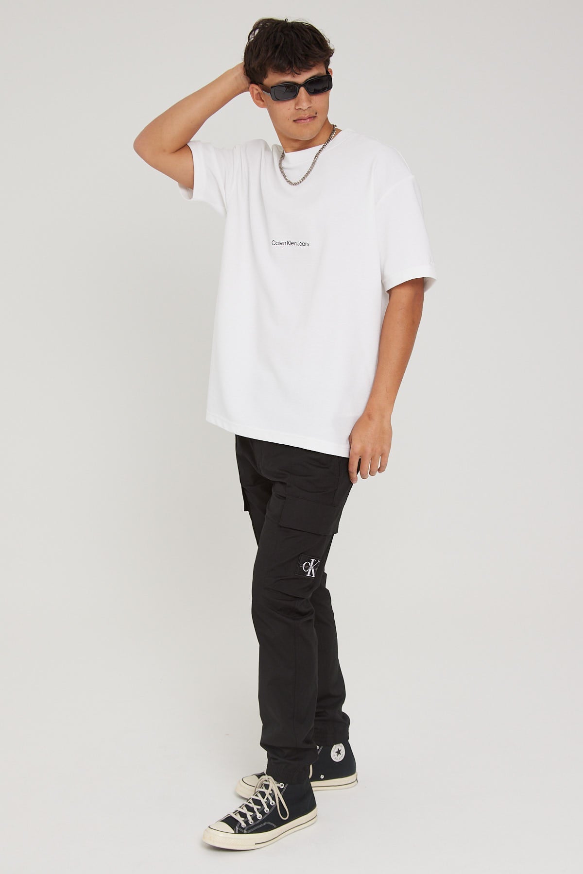 Calvin Klein Skinny Washed Cargo Pant CK Black