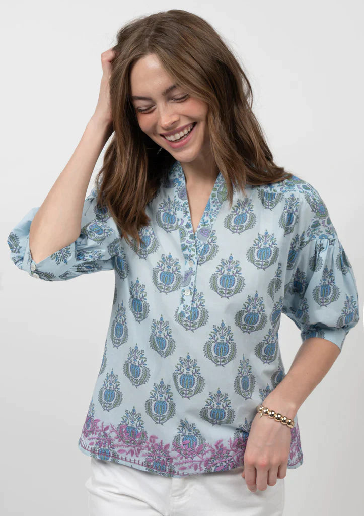 Border Of Lavender Top - Ivy Jane