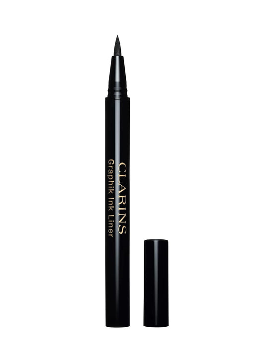Clarins Graphik Ink Liquid Eyeliner | Intensely Pigmented and Highly Precise | Felt Tip Applicator | Intense Black Color With A Luminous Finish | Quick-Drying,Long-Wearing and Transfer-Proof |0.01 Oz