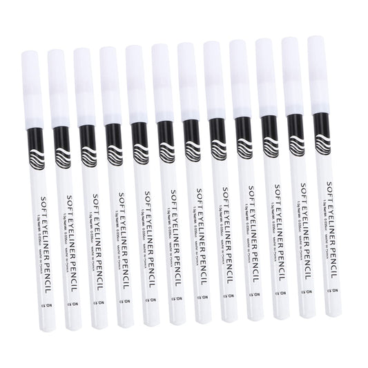 24pcs Eyeliner Pencil Makeup Eyeliner Liquid Glitter Eyeliner Grey Wigs for Women Eye Line Drawing Pencils Brow Pencil Cosmetic Woman Wooden Pole White Lying Silkworm Pen