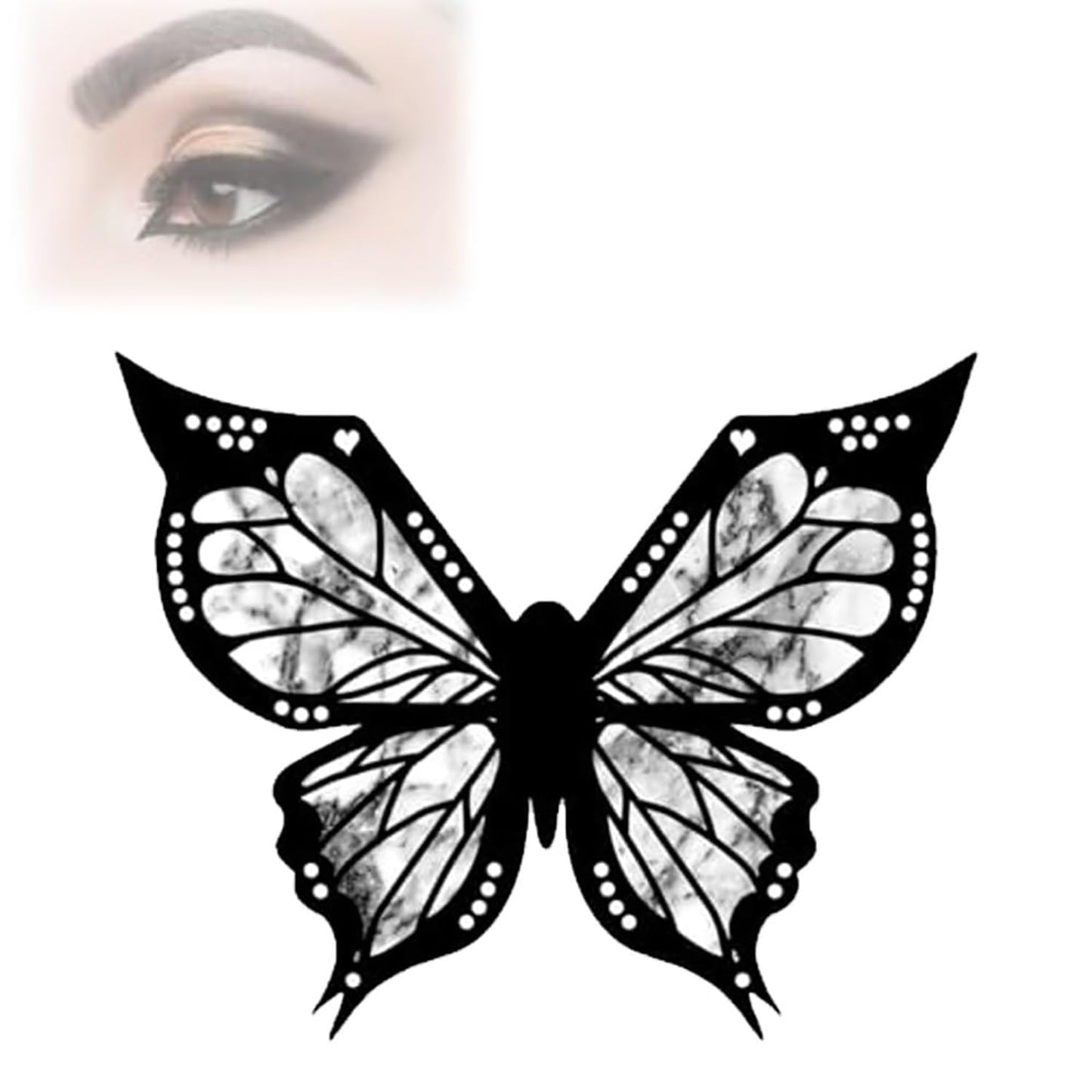 Butterfly Eyeliner Stencil, Butterfly Eyeliner Stamp, Eyeliner Stencil, Butterfly Stencil Eyeliner Tool, Winged Eyeliner Tool, Reusable and Flexible Eyeliner Stamp Tool for Winged Look (1 pcs)