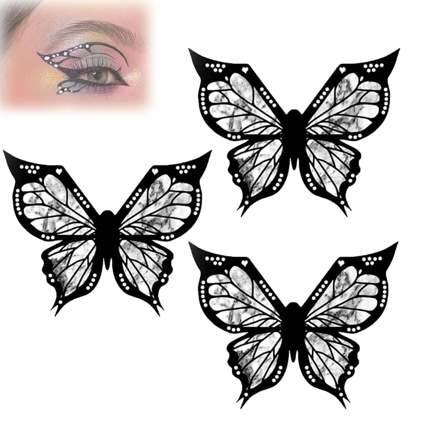 Butterfly Eyeliner Stencil, Butterfly Eyeliner Stamp, Butterfly Eye Makeup Stencil, Reusable And Flexible Eyeliner Stamp, Eyeliner Applicators Shaper Tool (2)