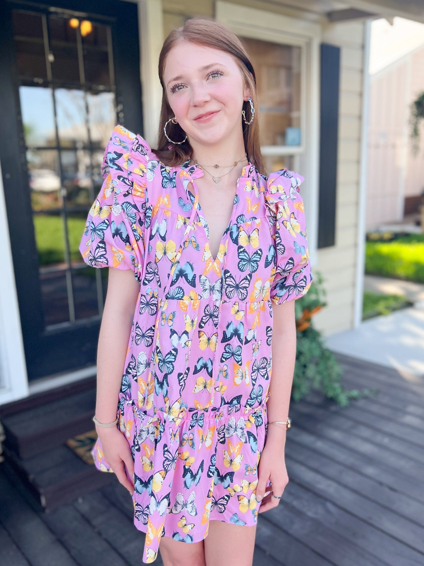 (Buddylove) Ensley Feelin' Butterflies Dress