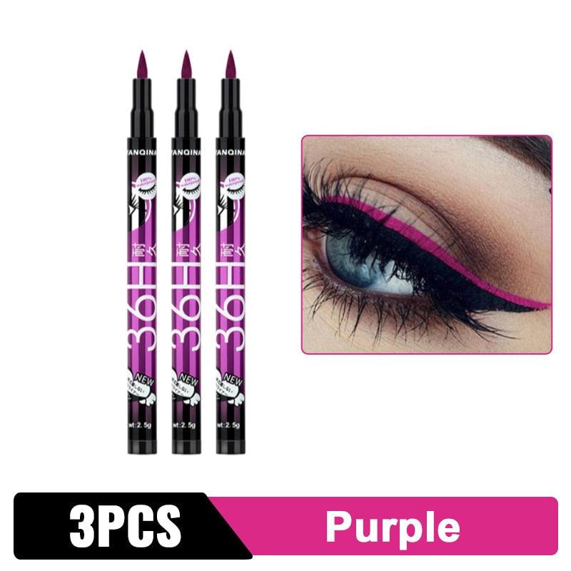 Black Liquid Waterproof Eyeliner Pencil 36H