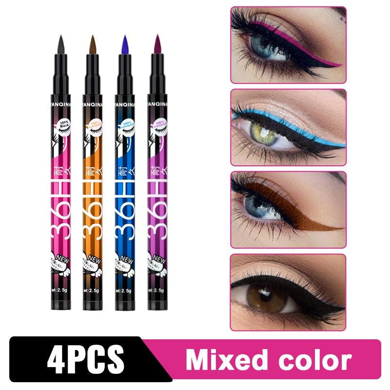 Black Liquid Waterproof Eyeliner Pencil 36H
