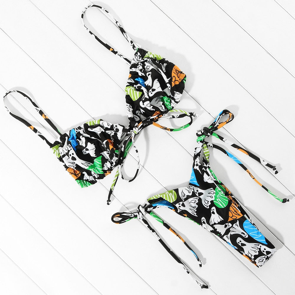 OMKAGI Swimwear Women Solid Swimsuit Sexy Micro Bikinis Set Swimming Bathing Suit Brazilian High Cut Swimsuit 2022 Bikini - YourStore