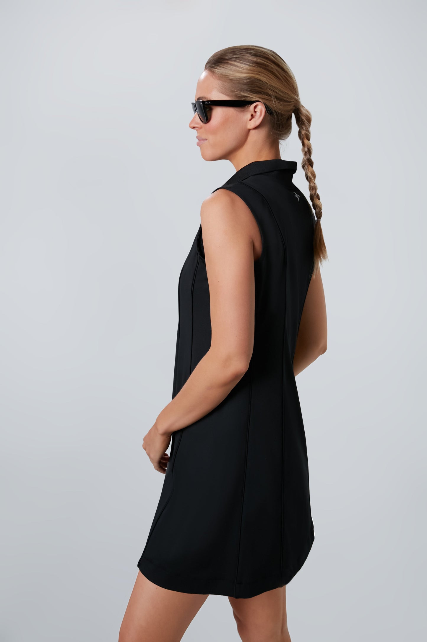 Black Roxana Half Zip Golf Dress