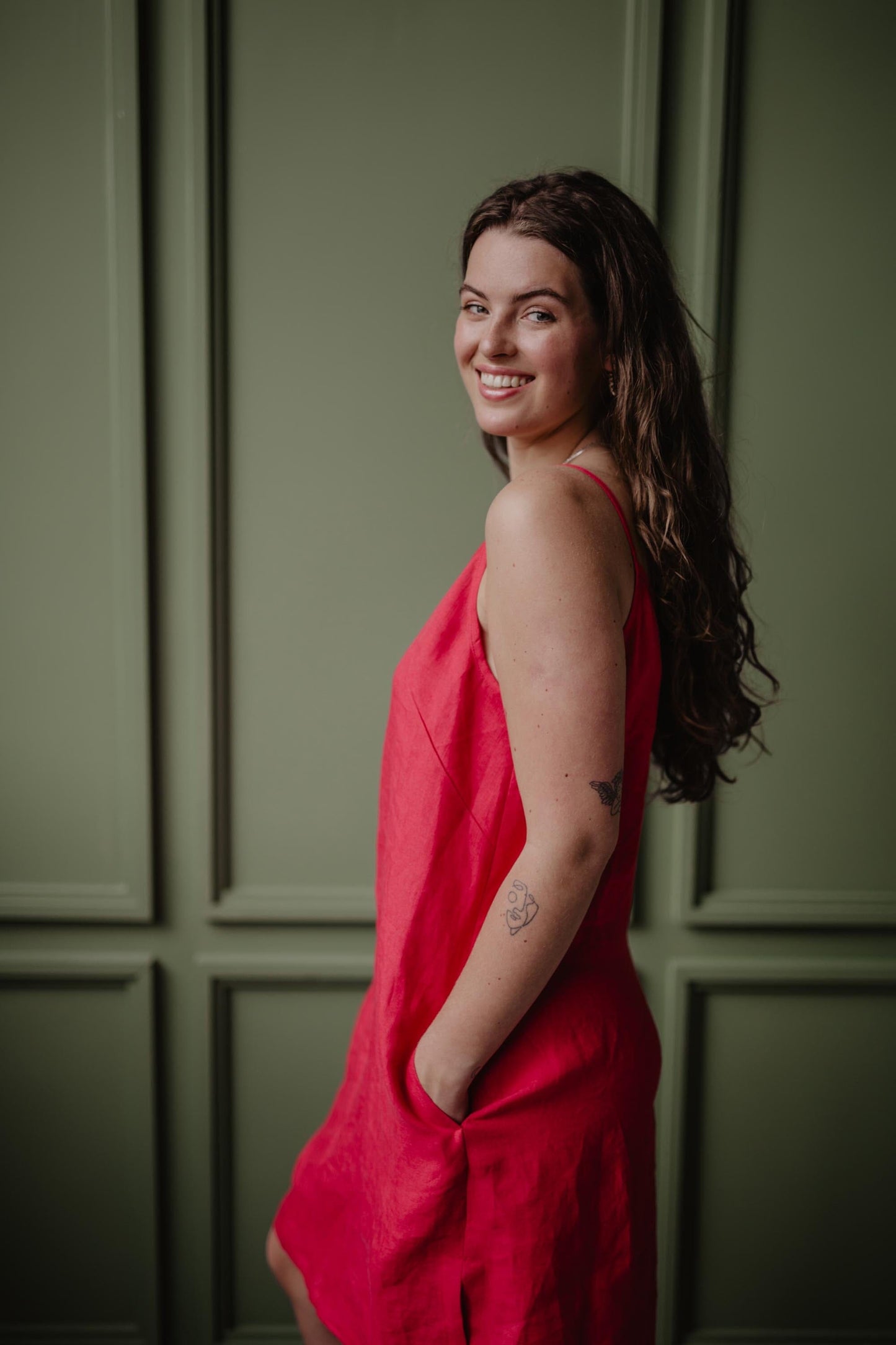 Zoe Linen Slip Dress