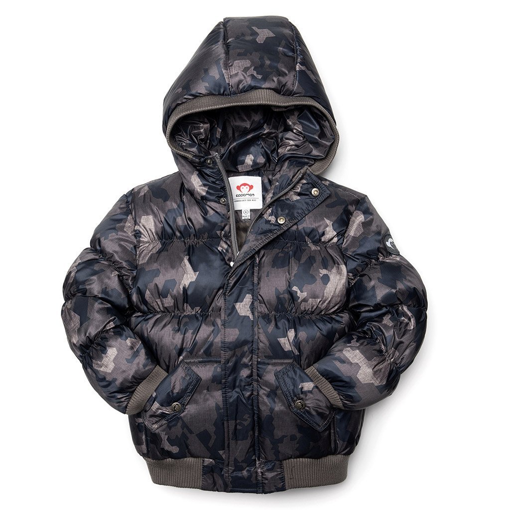 Appaman Puffy Coat Abstract Camo