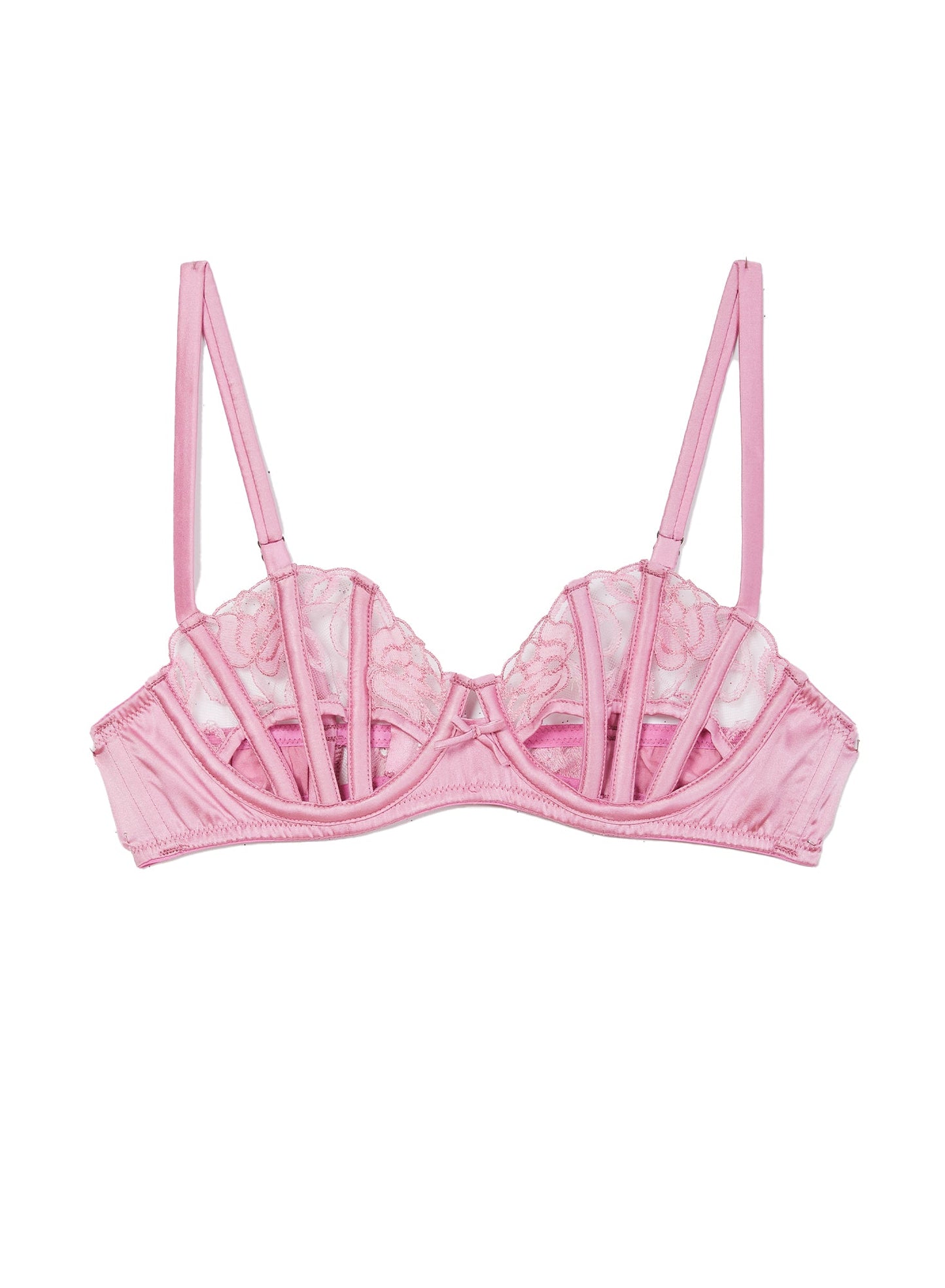 Bella Embroidery Boned Cutout Bra