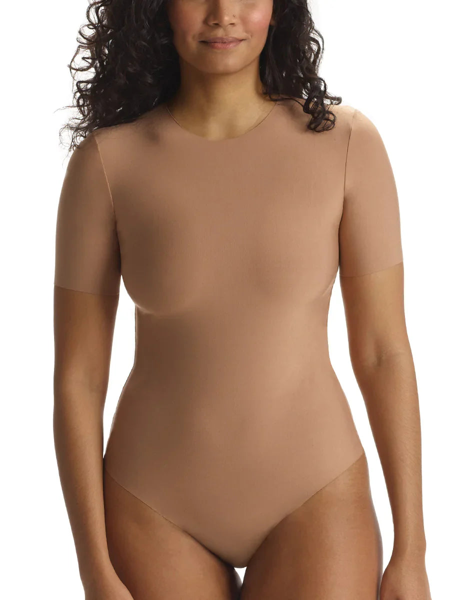 Butter Short Sleeve Bodysuit in Toffee