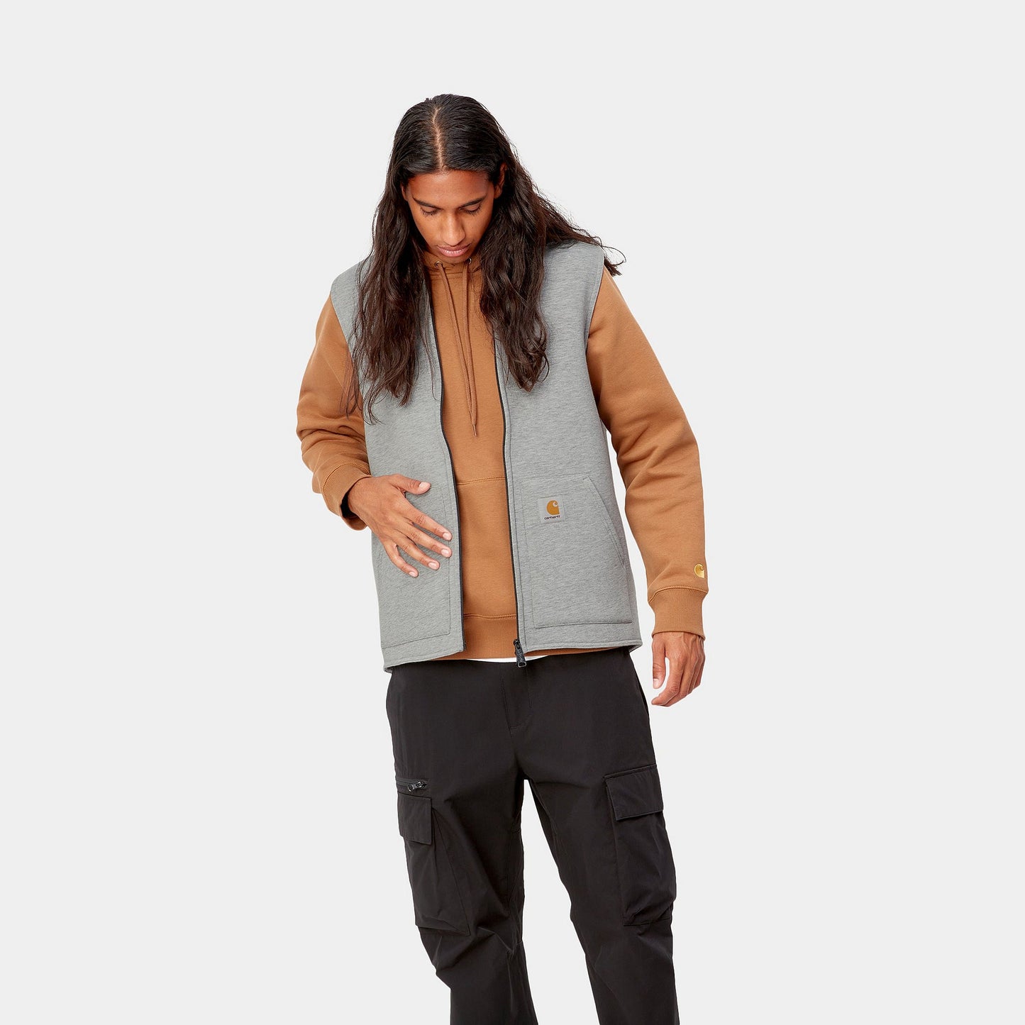 Carhartt WIP Mens Car-lux Vest - Grey Heather