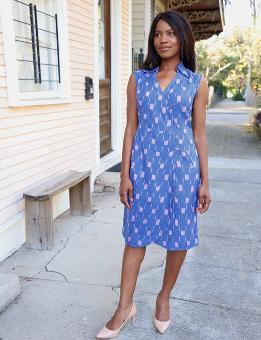 Anchor Away Ikat Dress