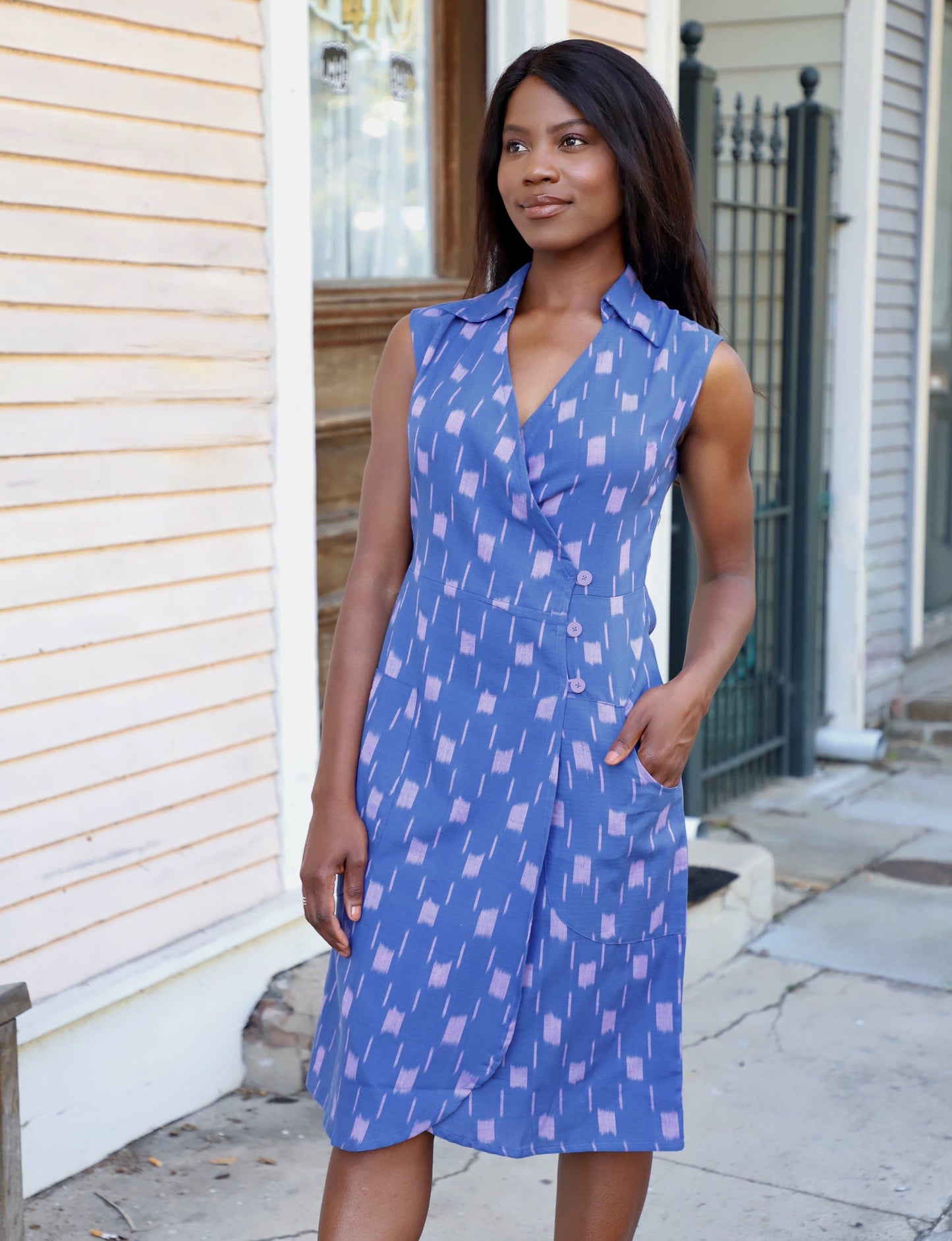 Anchor Away Ikat Dress