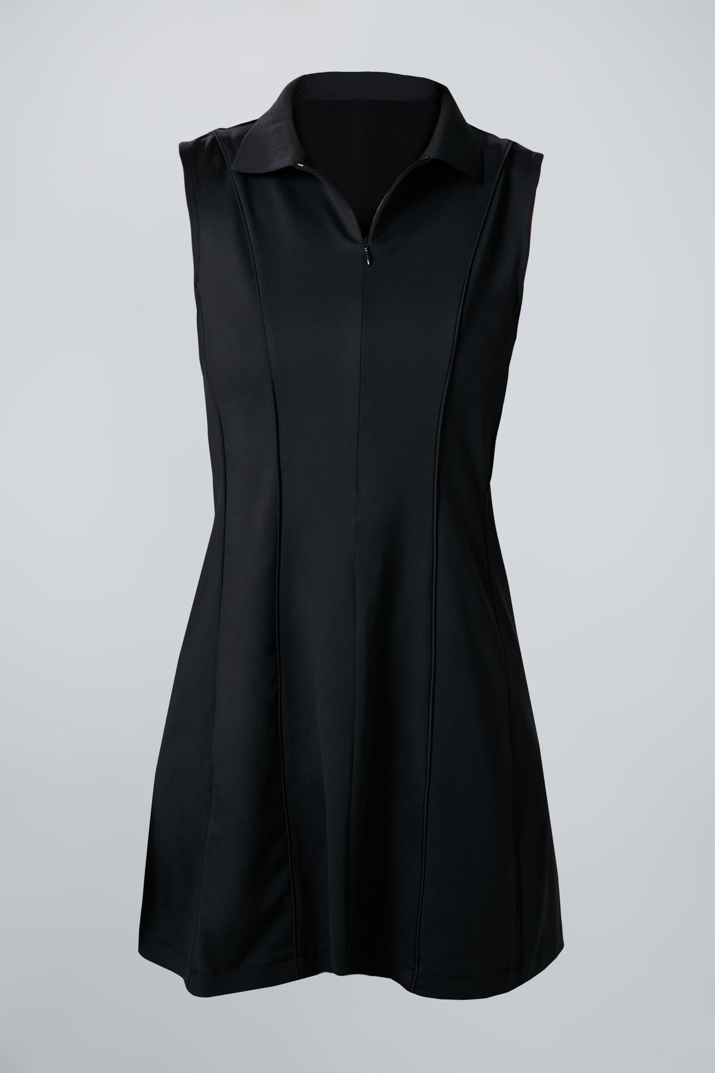 Black Roxana Half Zip Golf Dress