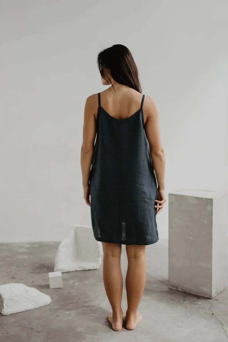 Zoe Linen Slip Dress